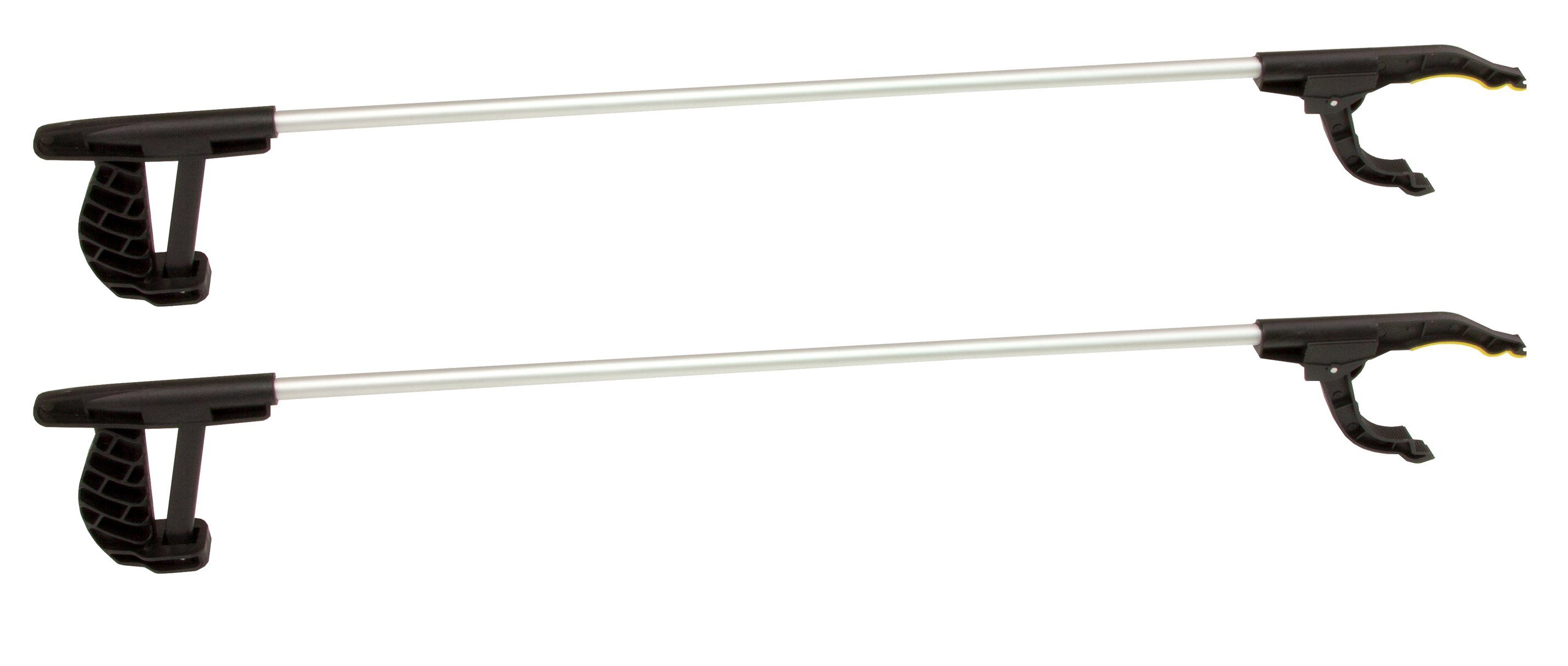 BigDean Greifzange 2x Greifarm 76 cm mit magnetischer Spitze Greifhilfe Müllgreifer Alu, 2-tlg.