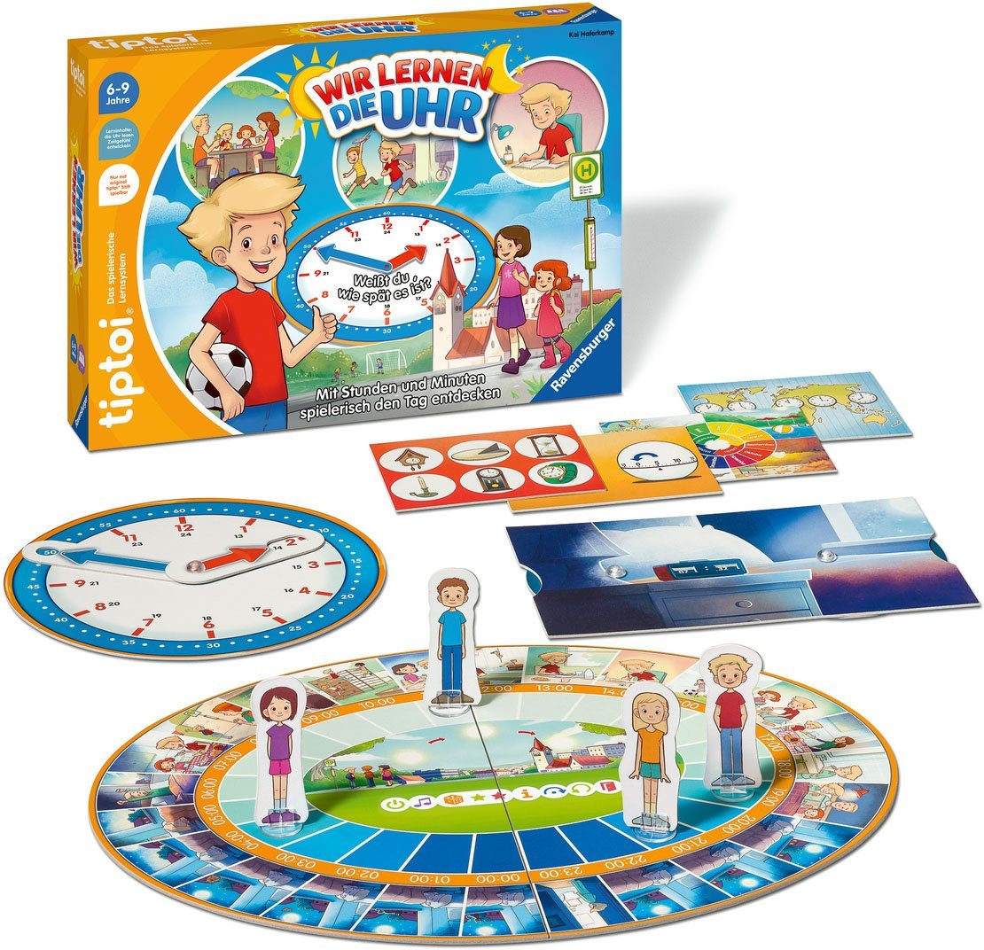 Ravensburger Spiel tiptoi® Wir lernen die Uhr, Made in Europe