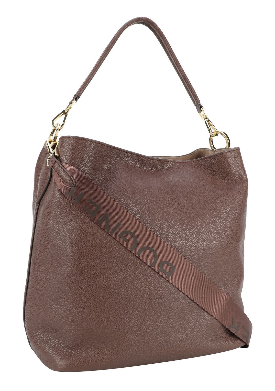 BOGNER Schultertasche Jessi Hobo Bag (Set, 2-tlg), aus echtem Rindsleder