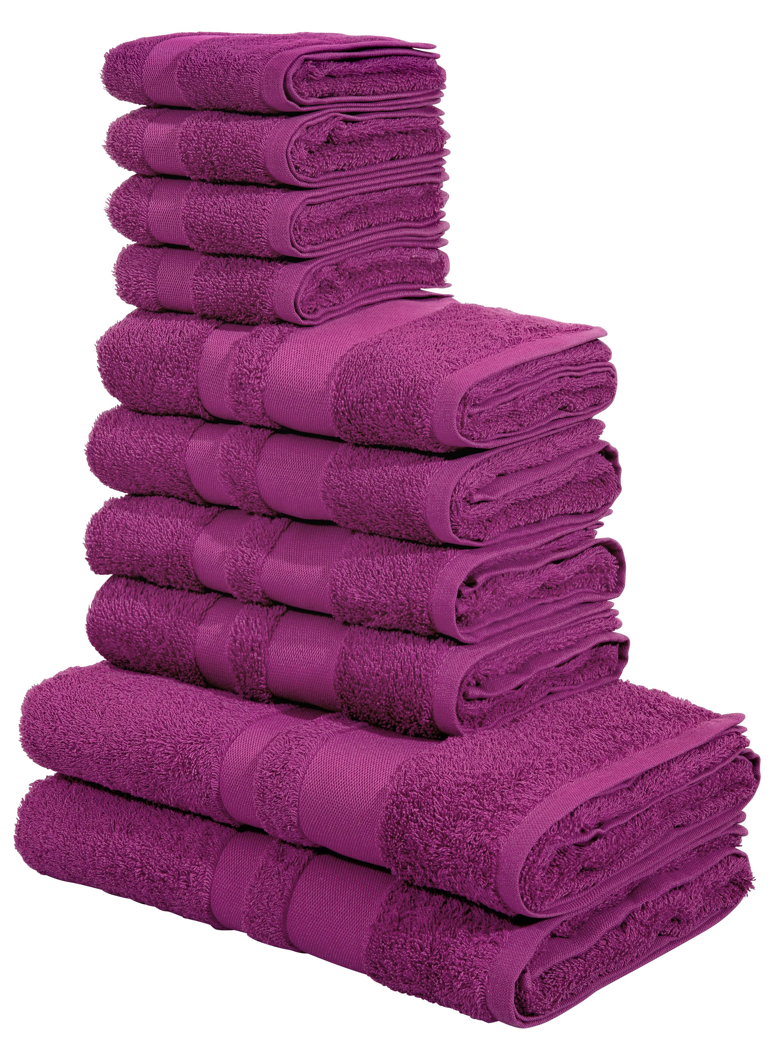 OTTO home Handtuch Set Vanessa, 10-tlg Handtuch-Set, in Standard- und Premium-Qualität, weich, Walkfrottee (Set, 10-St), 100% Baumwolle, Duschtücher, Handtücher, Gästetücher, mit Bordüre. Reduzierter Preis € 33,99. Unverbindliche Preisempfehlung € 93,99