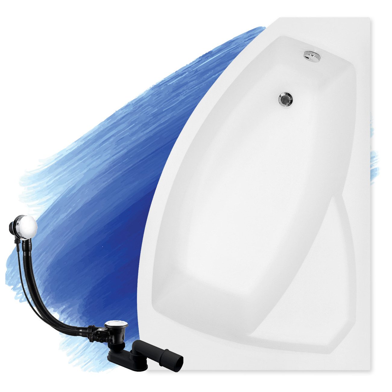 Badewanne Eckbadewanne Rima 160x100