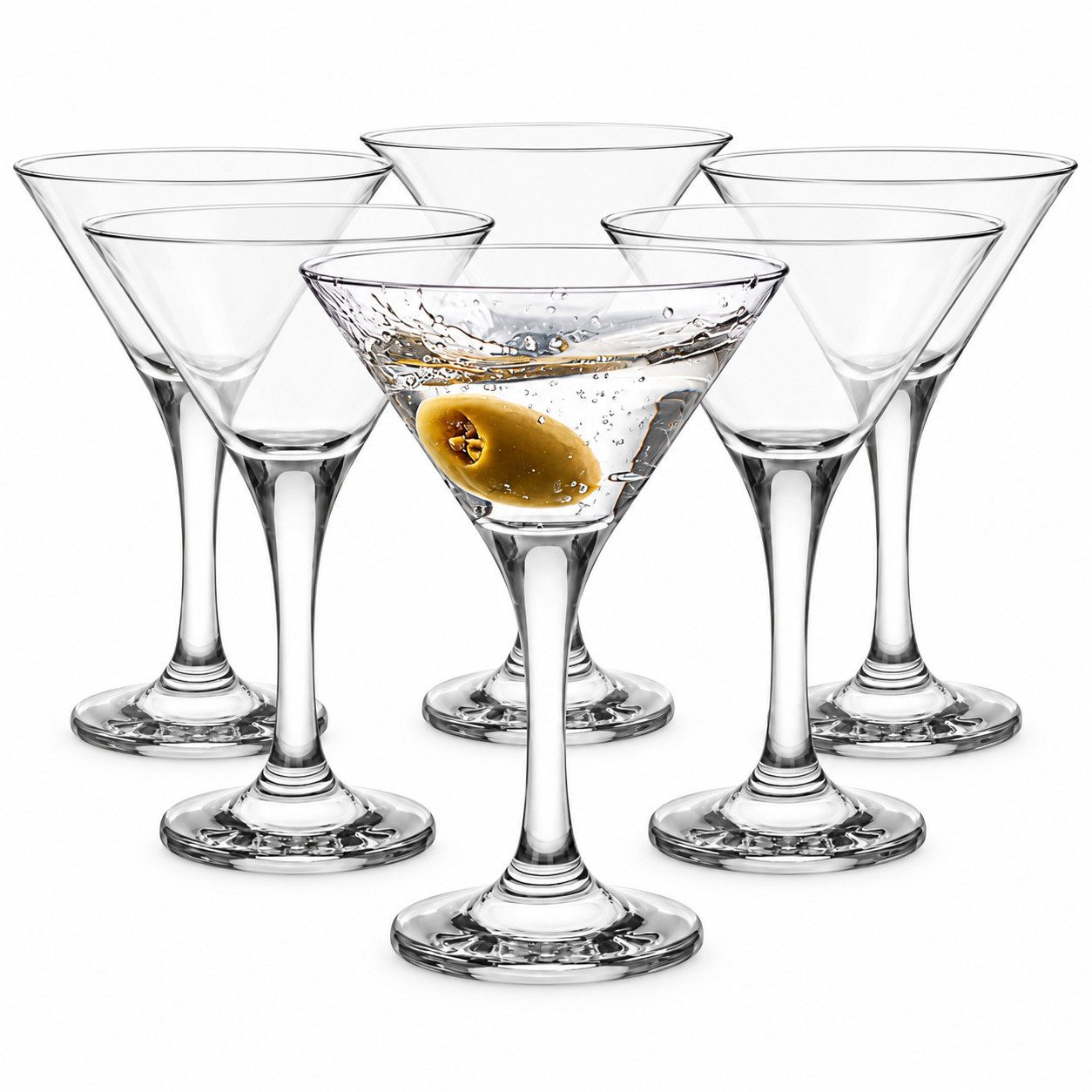 Sendez Martiniglas 6 Martinigläser Martinischalen Cocktailgläser, 6-tlg., Glas