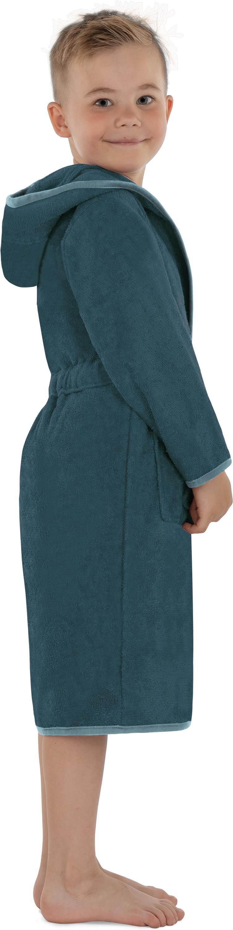 normani Kinderbademantel Kinder Bademantel aus Bio-Baumwolle Ljubljana, Bio-Baumwolle, Kapuze, Bindegürtel, Kinderbademantel aus weichem und schadtsofffreiem Ma – Bild 5 von 5
