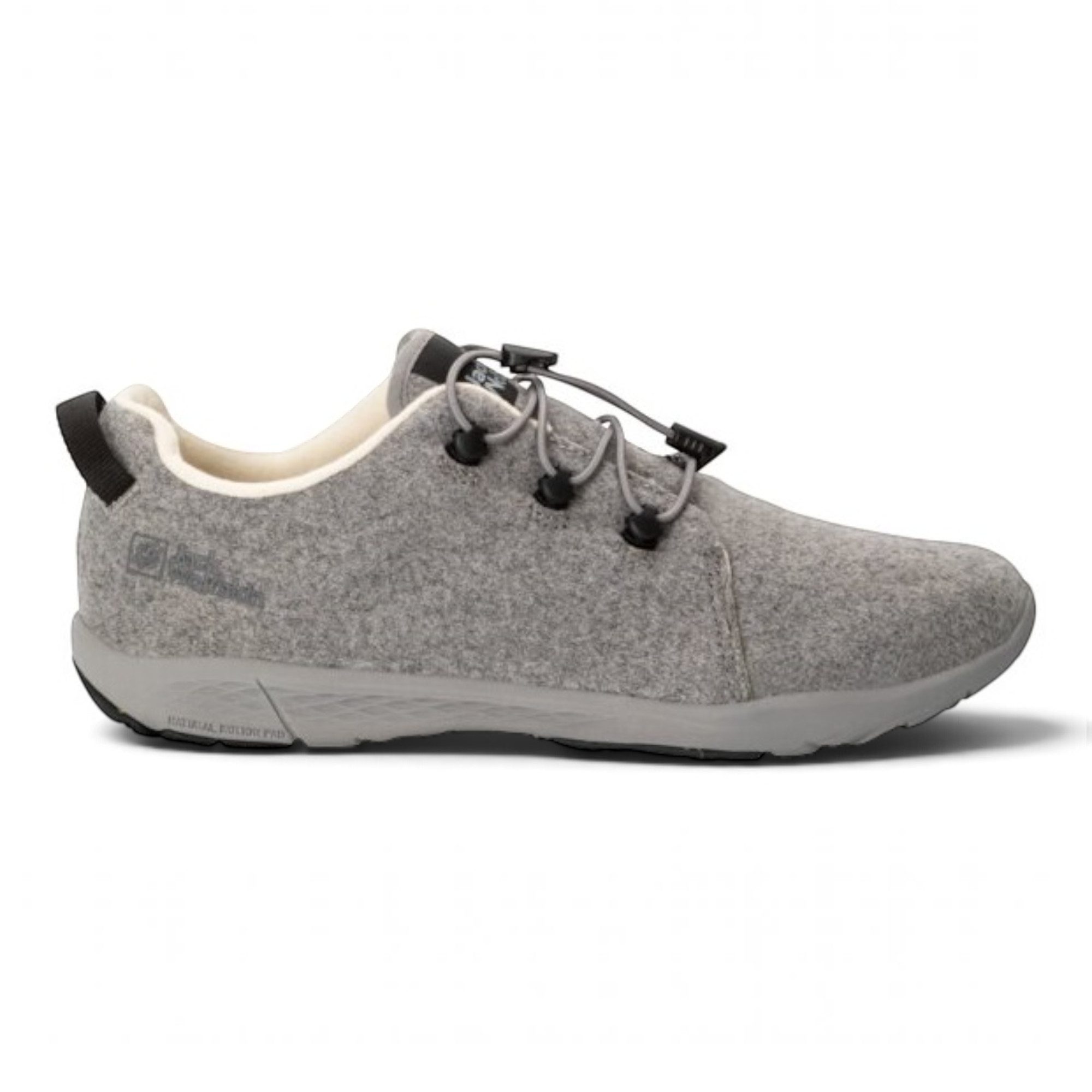 Jack Wolfskin Sneaker Spirit Wool Low (leichte, flexible Sohle) grau Damen Wanderschuh