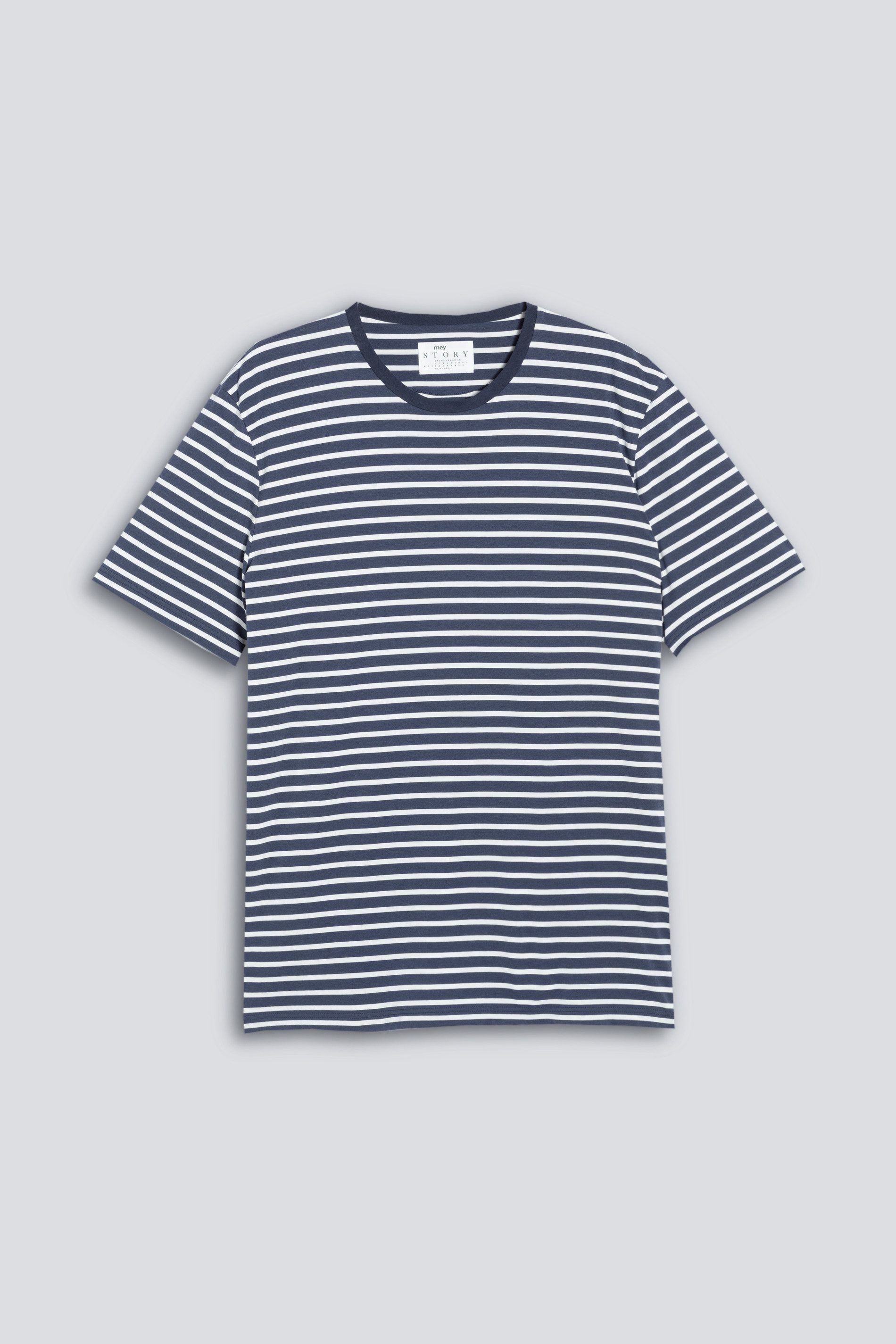 Mey T-Shirt Herren Serie Cotone Stretch Rigato (1-tlg)