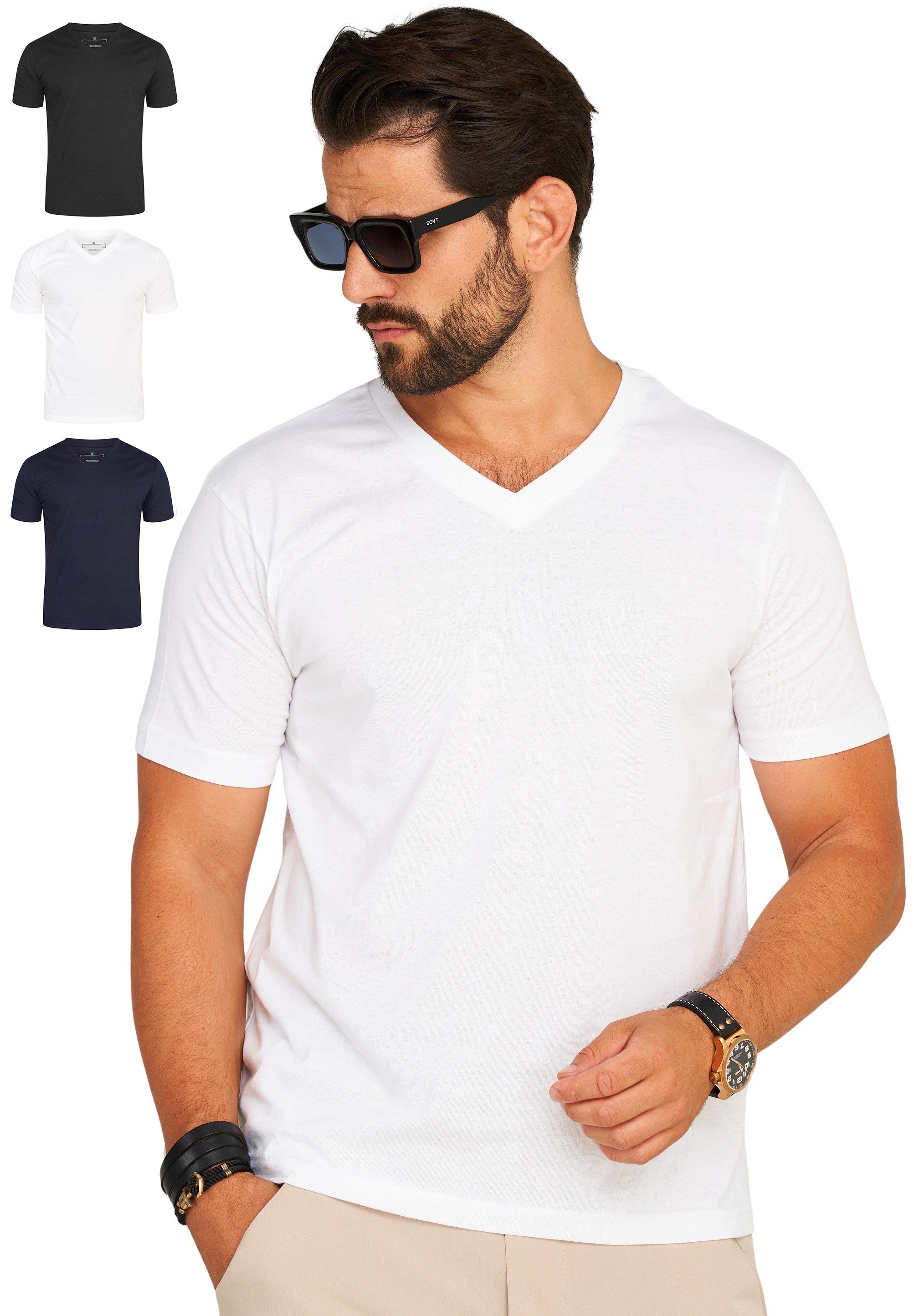 DAILY COTTON T-Shirt BASETEEV (Packung, 3er-Pack) Herren Basic Kurzarm Shir günstig online kaufen