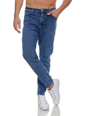 Denim House Loose-fit-Jeans MOM-Fit Jeans Herren einfarbig Basic Stretchdenim