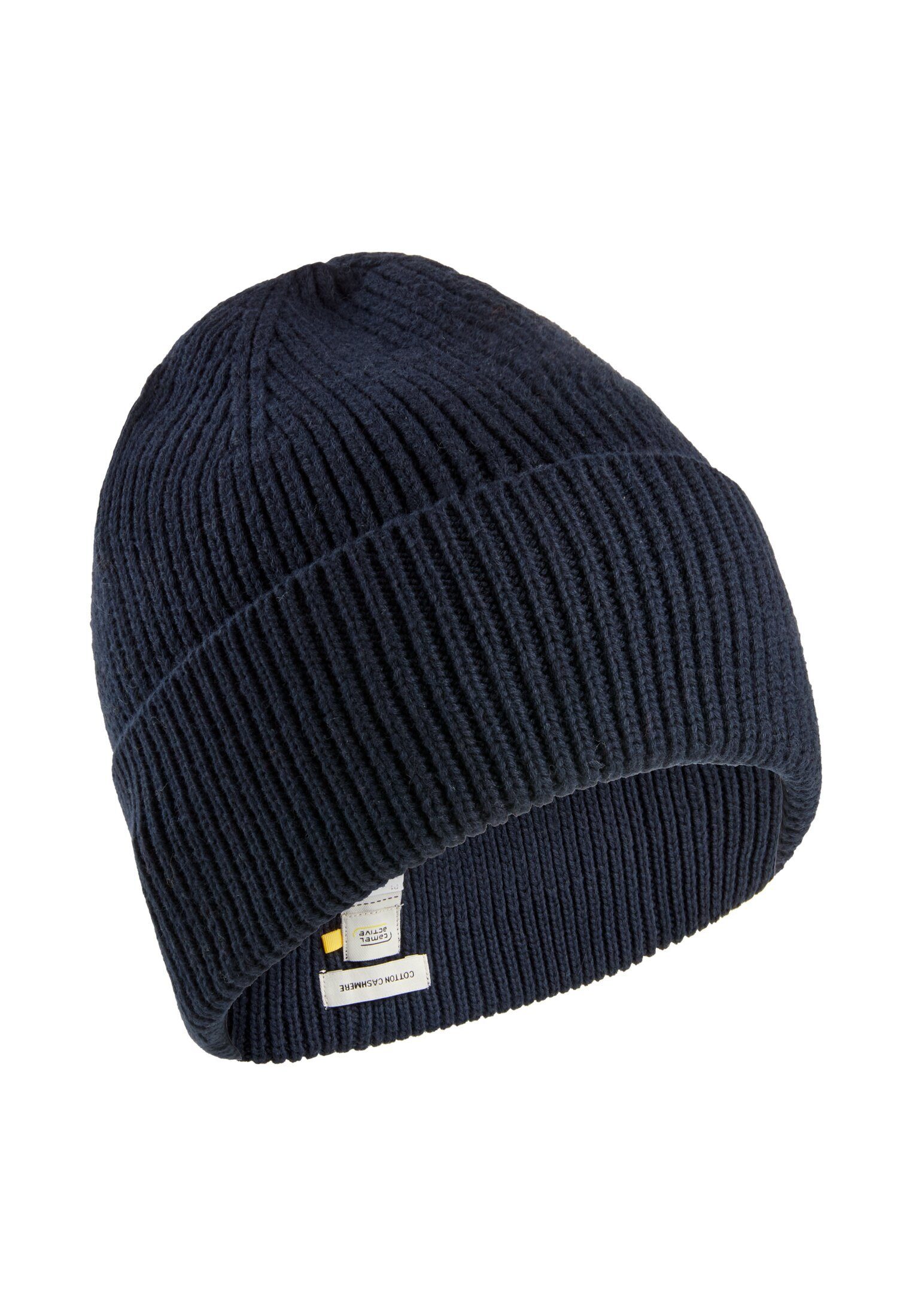 camel active Beanie aus einem Baumwoll-Kaschmir günstig online kaufen