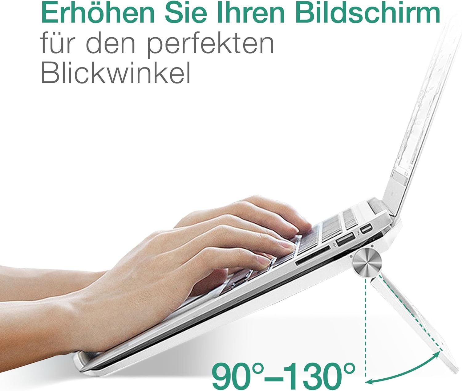 FELIXLEO Laptopschloss Laptopunterlage Knietablett Kühler, Laptophalter Ständer bis 17 Zoll