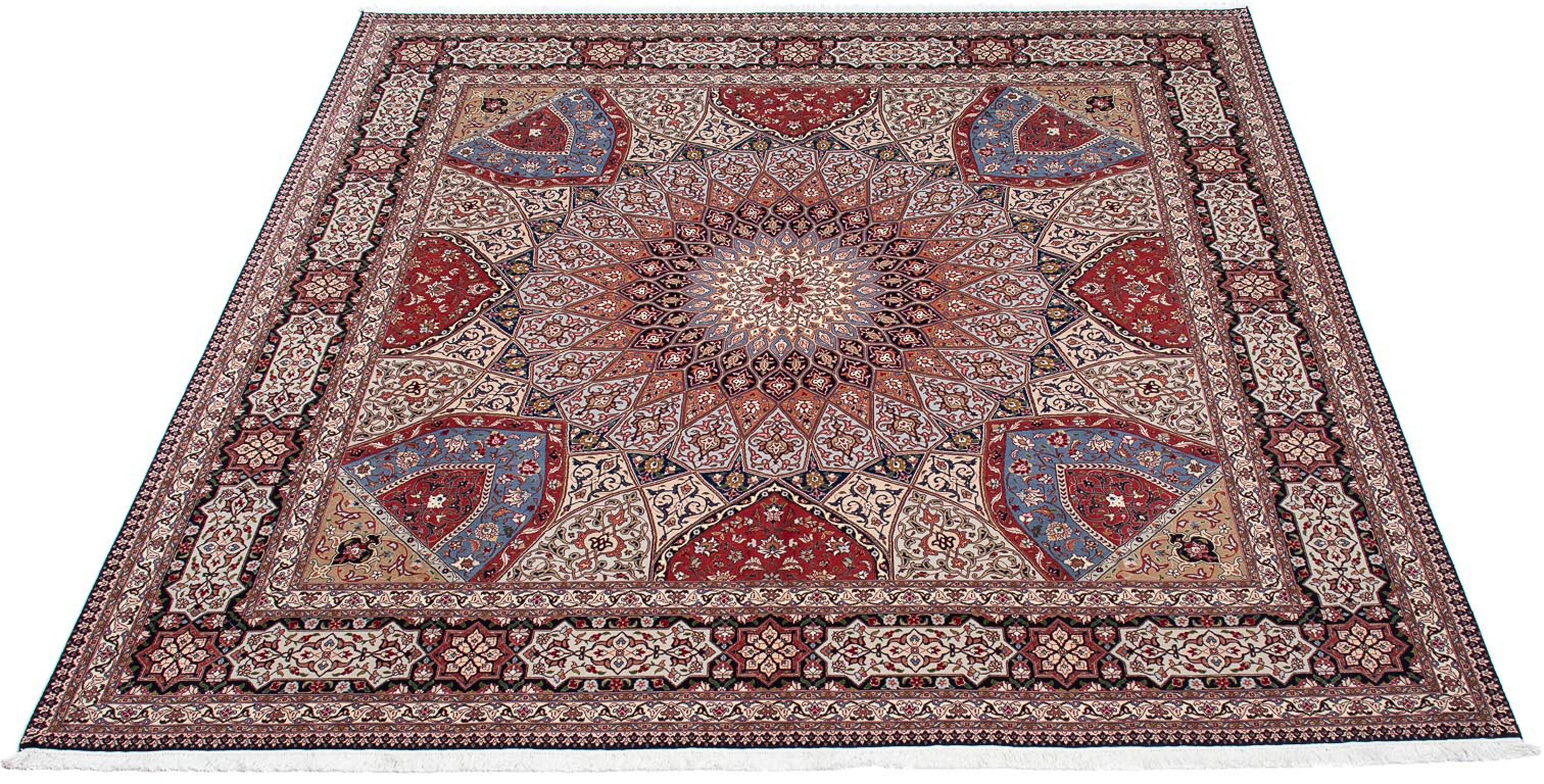 Orientteppich Perser - Täbriz - Royal quadratisch - 300 x 298 cm - mehrfarbig, morgenland, quadratisch, Höhe: 7 mm, Wohnzimmer, Handgeknüpft, Einzelstück mit Zertifikat