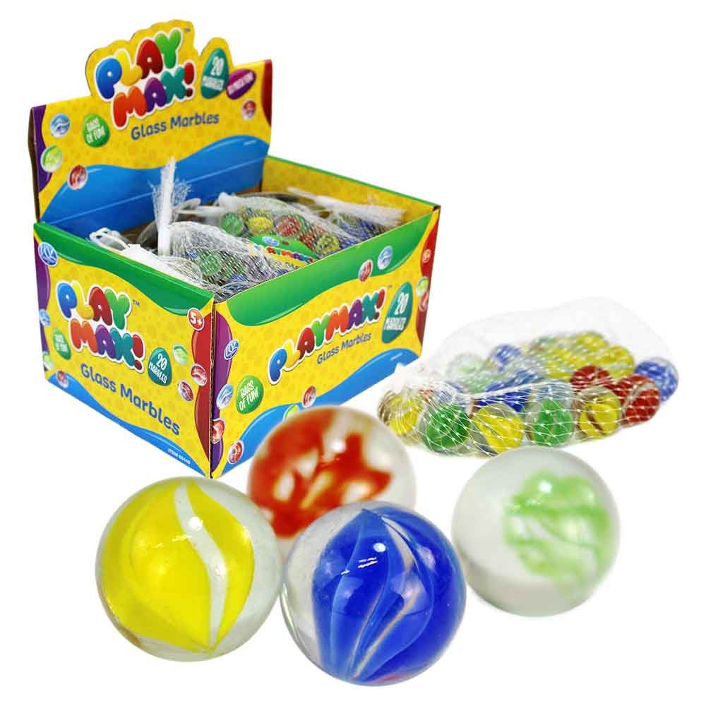 Whitehouse Leisure International Ltd Spiel 24 Sets im Display Glasmurmeln im Netz (20 Stück)
