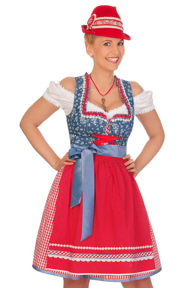 Dirndl Mini Dirndl 2tlg. - DORO - blau