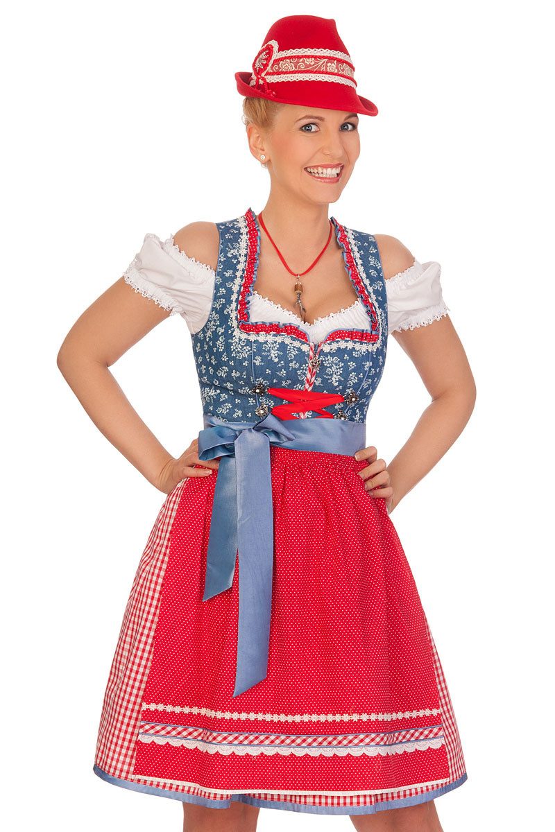 Spieth & Wensky Dirndl Mini Dirndl 2tlg. - DORO - blau