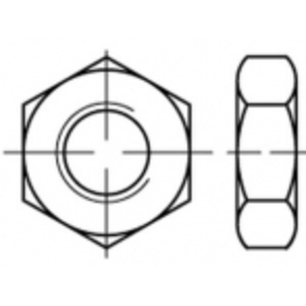 Muttern TOOLCRAFT TO-5417109 Sechskantmuttern M3 Stahl galvanisch verzin