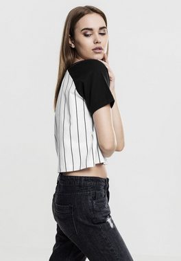 URBAN CLASSICS T-Shirt Urban Classics Damen Ladies Cropped Baseball Tee (1-tlg)