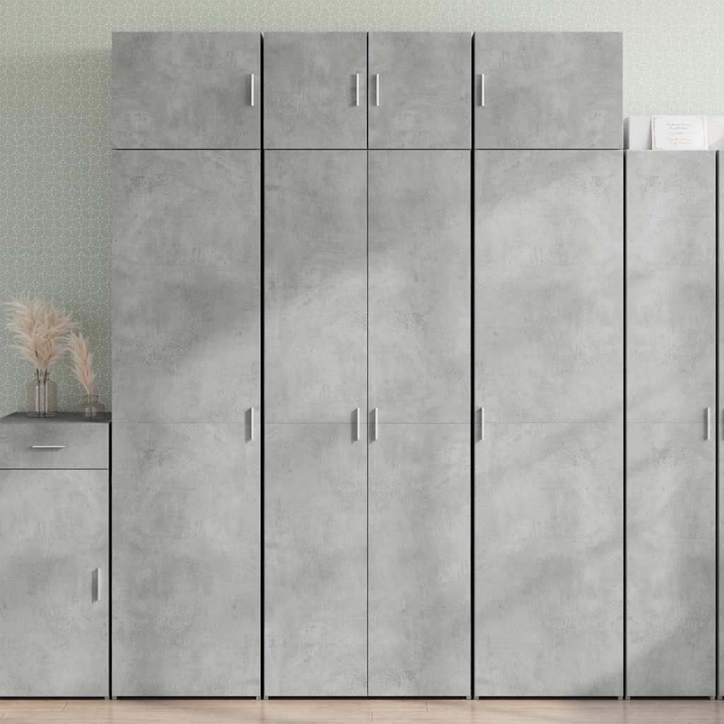 vidaXL Sideboard Hochschrank Betongrau 70x42,5x225 cm Holzwerkstoff (1 St)