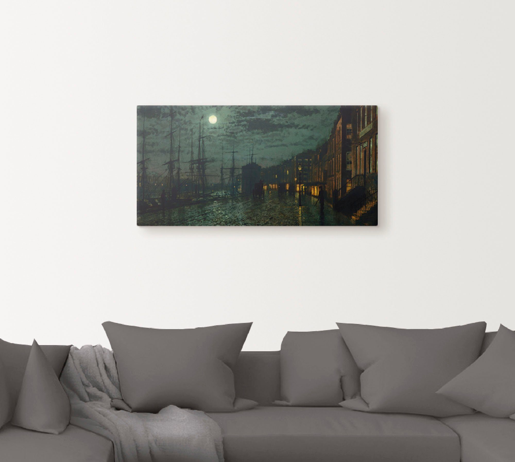 versch. Docks Artland Größen Wandaufkleber Mondlicht., Wandbild St), Leinwandbild, Großbritannien bei oder (1 als Poster in