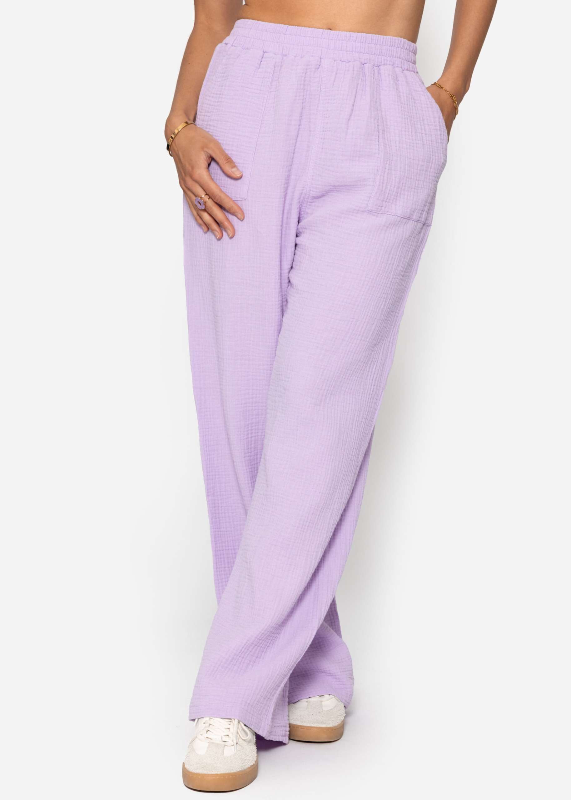 SASSYCLASSY Stoffhose Musselin Hose Damen aus günstig online kaufen