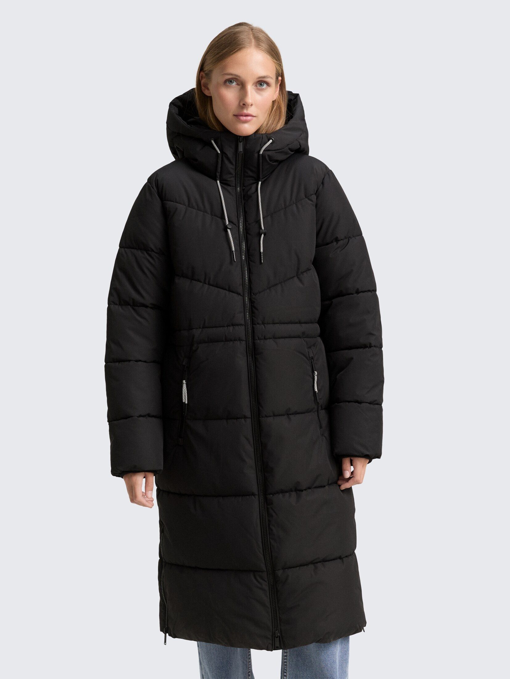 TOM TAILOR Denim Steppmantel Jacken Puffer-Mantel mit Kapuze