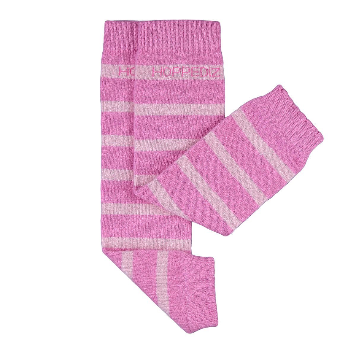 Hoppediz Beinstulpen rosa Merino-Babystulpen pink gestreift