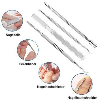 COOL-i ® Nagelknipser-Set, 6-tlg., 6-tlg., Edelstahl, Tasche, für Nagelprobleme entwickelt
