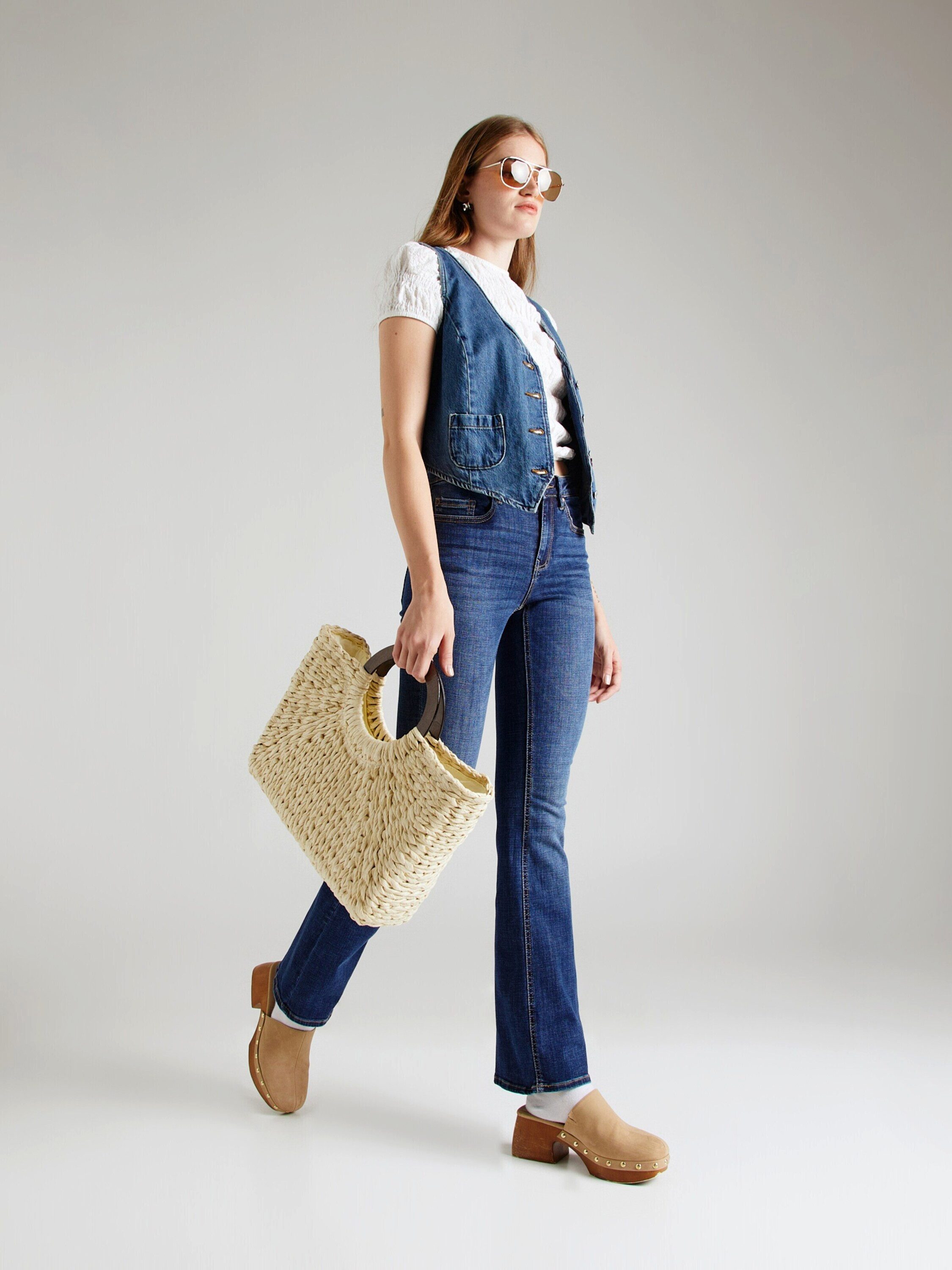 Vero Moda Schlagjeans VMFlash (1-tlg) Plain/ohne Details günstig online kaufen