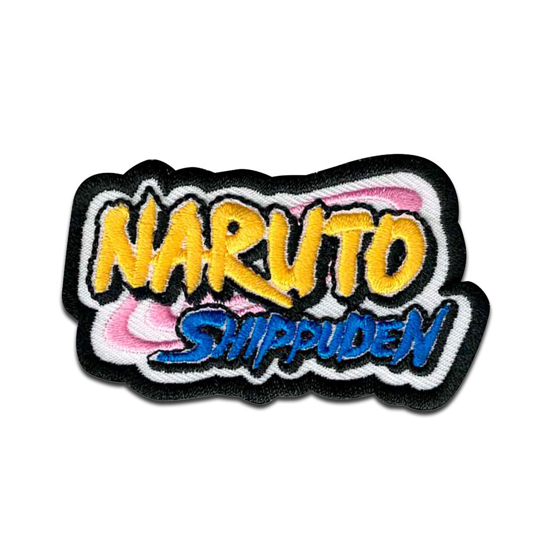 Naruto Aufnäher Bügelbild, Aufbügler, Applikationen, Patches, Flicken, zum aufbügeln, Polyester, Comercial Mercera Naruto Logo Manga Anime - Größe: 3,5 x 5,6 cm