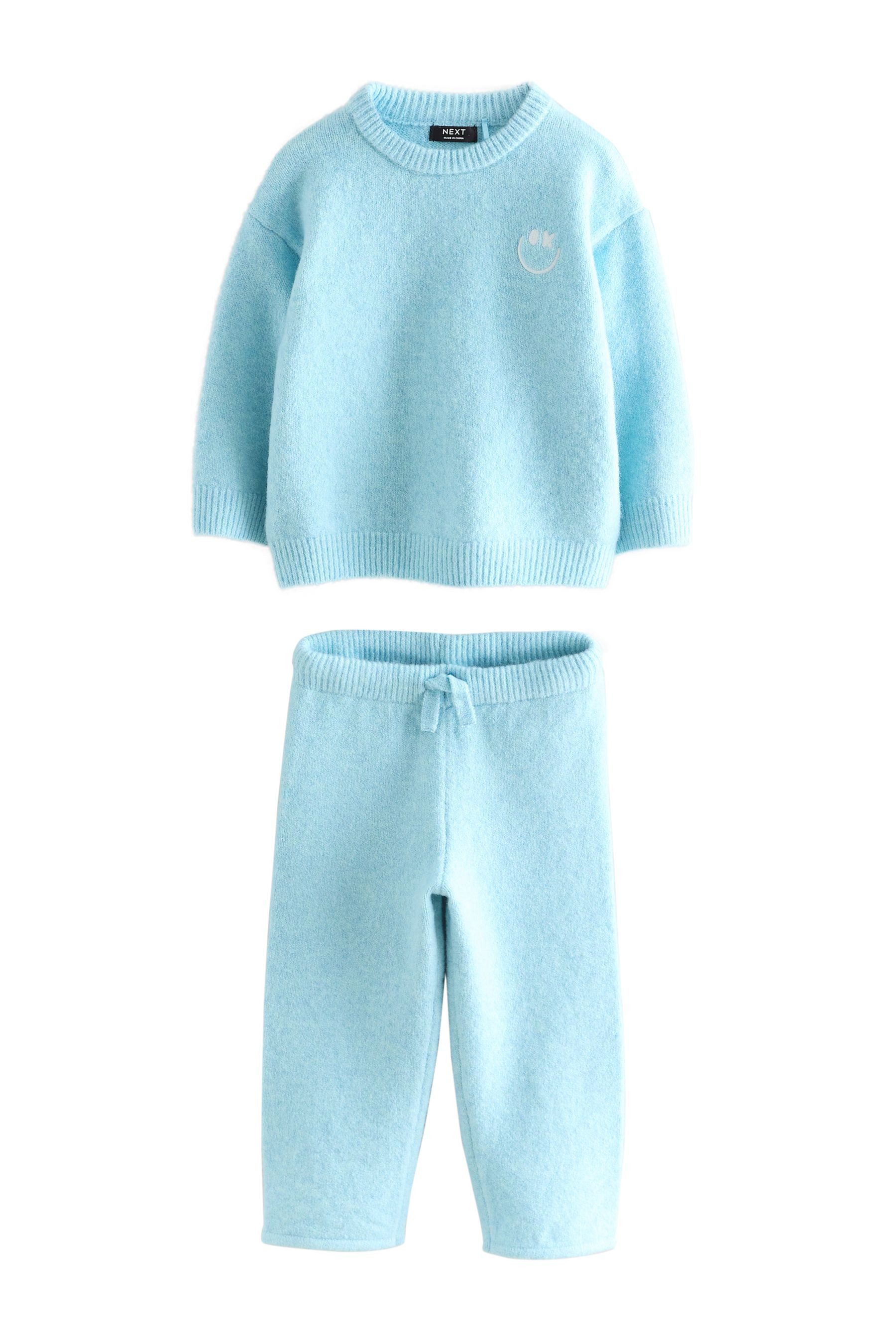 Sweatanzug Gestrickter Jogginganzug NYC College-Look