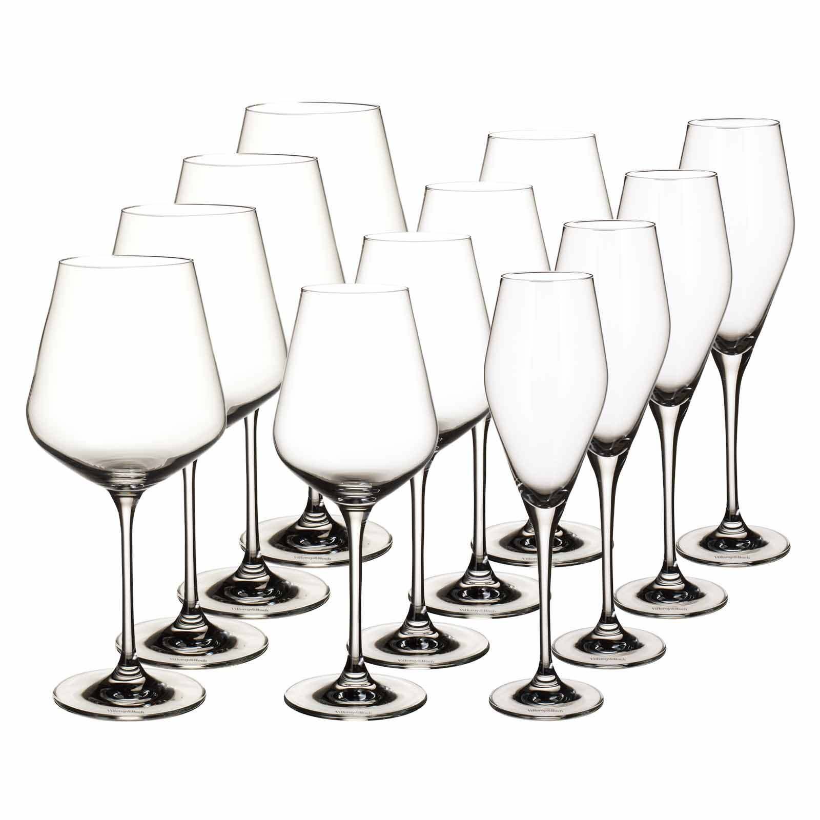 Villeroy & Boch Gläser-Set La Divina Wein- und Sektgläser 12er Set, 12-tlg., Glas