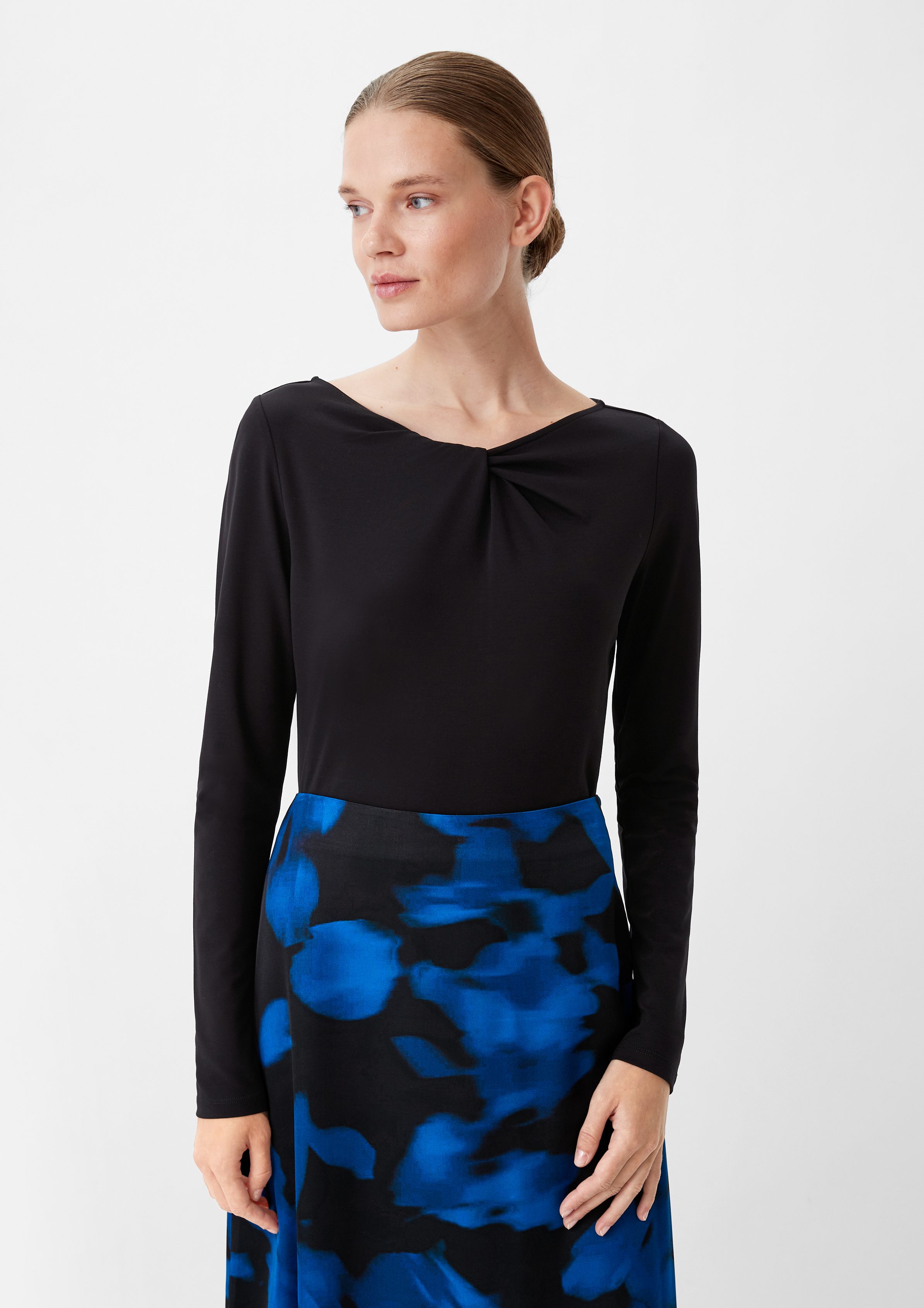Langarmshirt Longsleeve mit Knoten-Detail