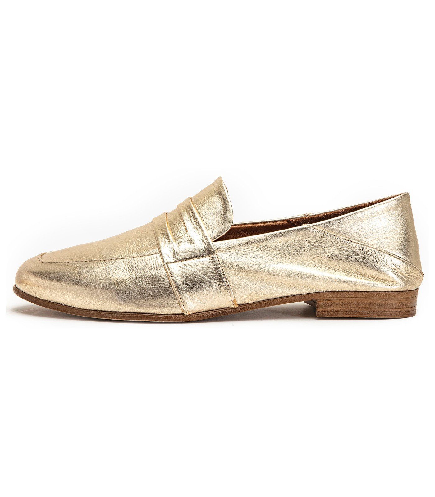 INUOVO Leder Gold Slipper Slipper