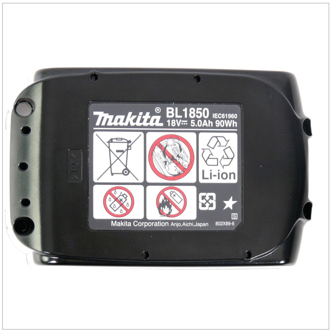 Makita Akku Power Set 18V 2x Akku 5,0Ah BL1850B (197280-8) Doppelpack Akkupacks – Bild 5 von 5