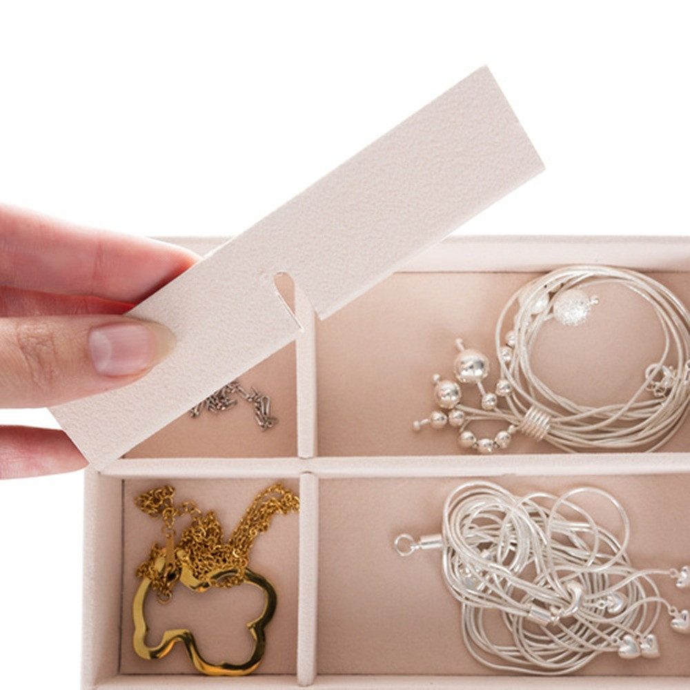 soulima Schmuckkasten Schmuckschatulle Schmuckbox Etui (Spar-Set, 1 St., elegant), 20 Fächer, 2 Schubladen und Rollen sorgen für perfekte Organisation – Bild 5 von 5
