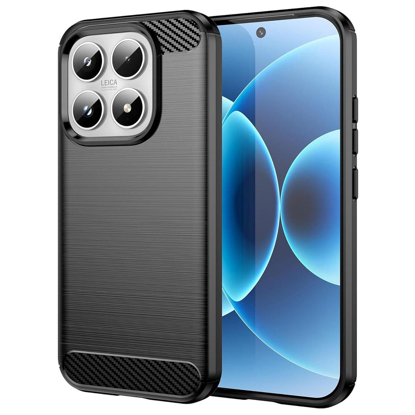CoolGadget Handyhülle Carbon Handy Hülle für Xiaomi 17 6,3 Zoll, robuste Telefonhülle Case Schutzhülle für Xiaomi 17 Hülle