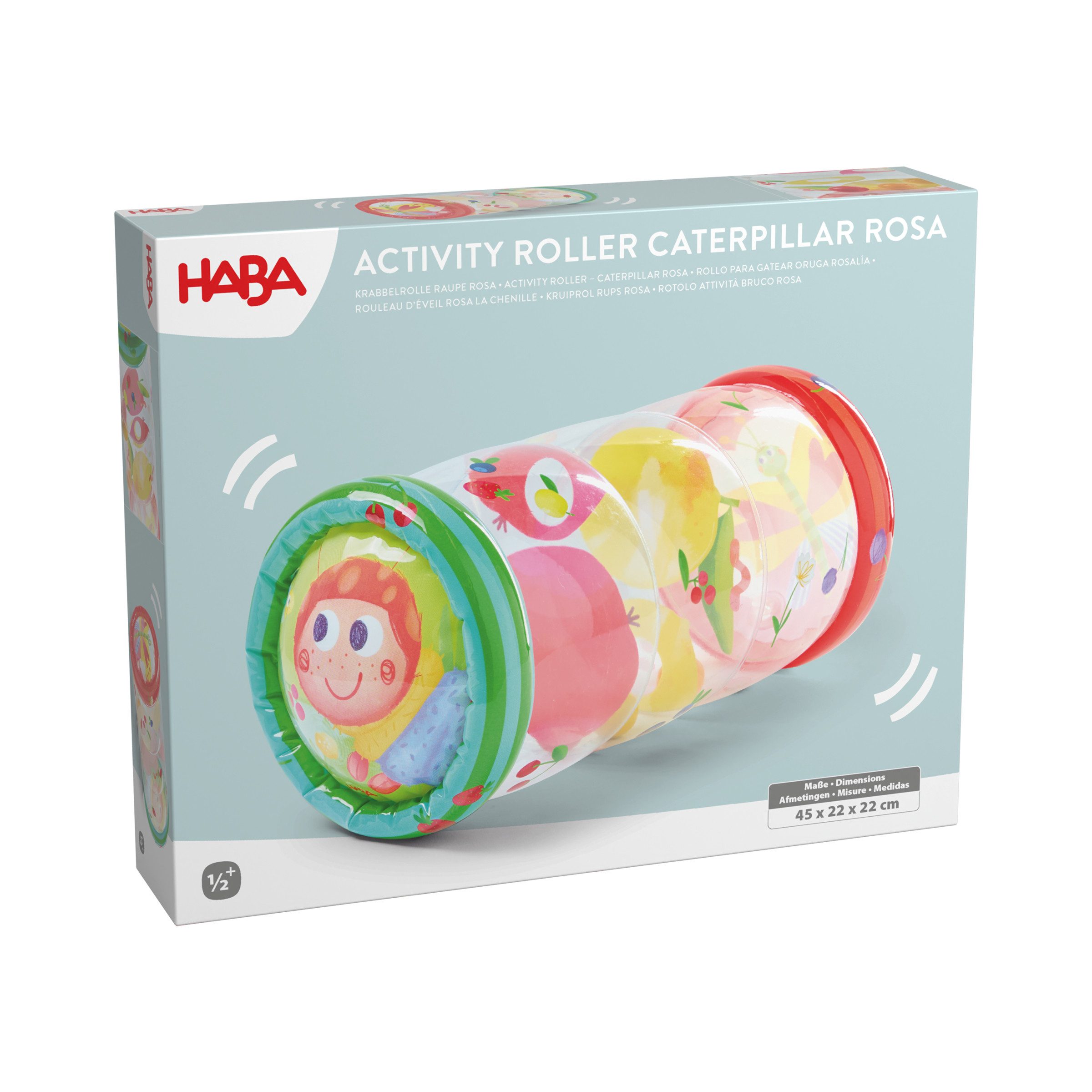 Haba Krabbelrolle Raupe Rosa