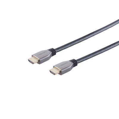 Kabelbude.eu Ultra HDMI Kabel, 10K, Metall, schwarz HDMI-Kabel, (50,00 cm)