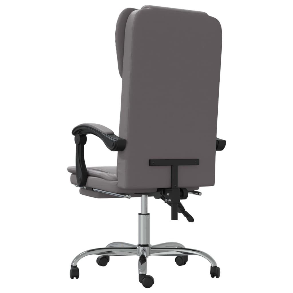 Liegefunktion Grau Grau | vidaXL mit Grau Kunstleder (1 Bürostuhl St) Bürostuhl