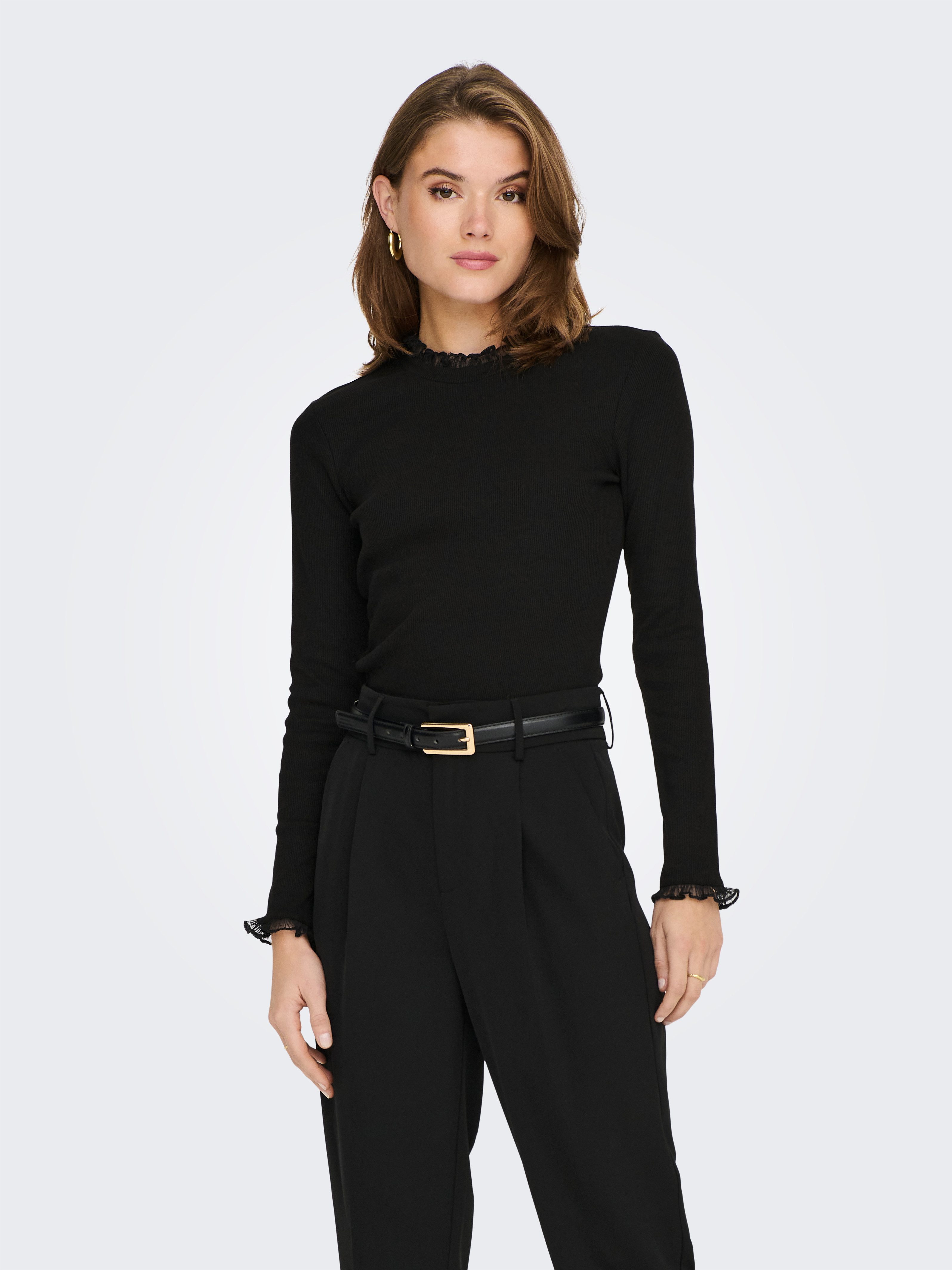 ONLY Langarmshirt ONLLESLIE L/S LACE MIX günstig online kaufen