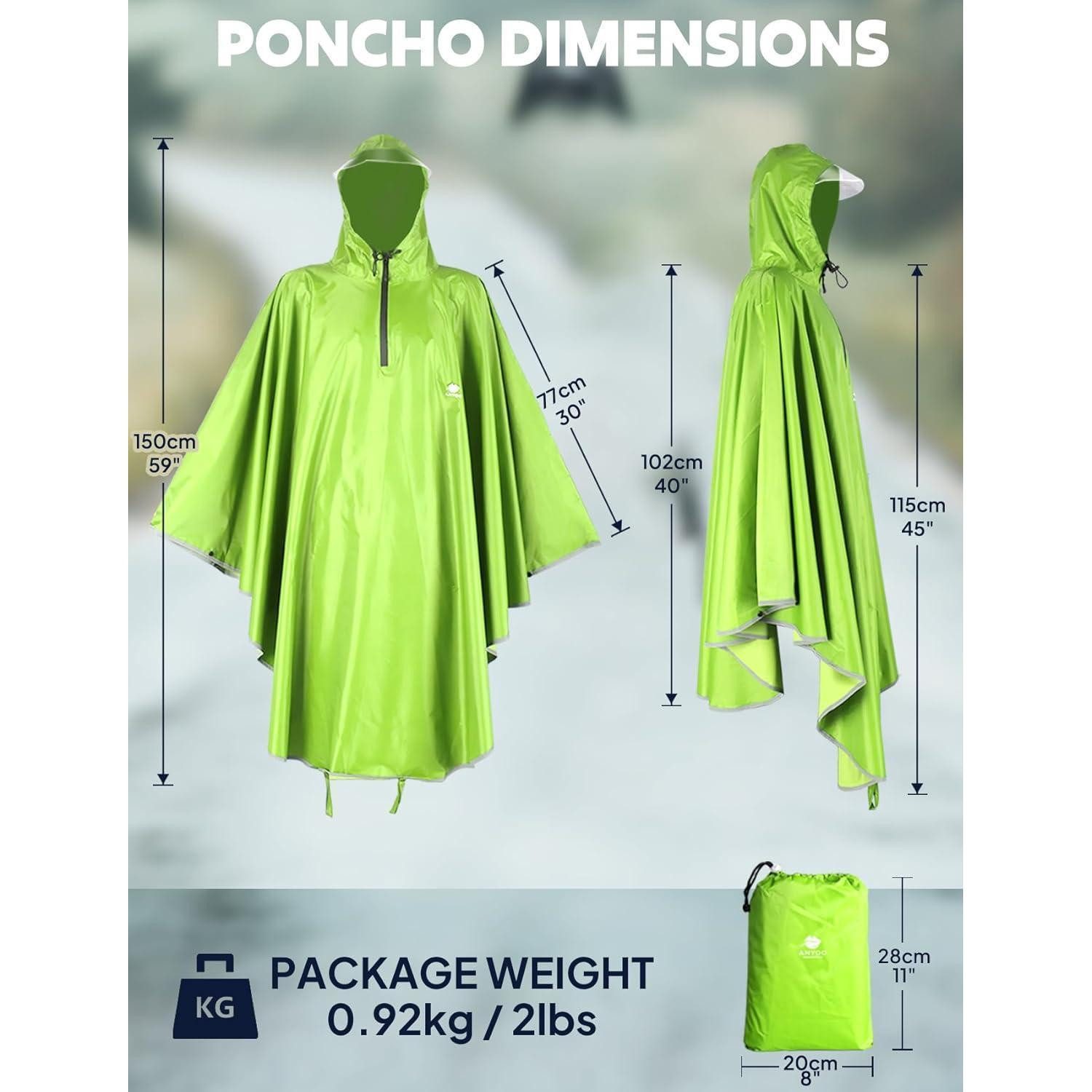 LuxusKollektion Campingstuhl Wasserdichter Radfahren Regenponcho mit Kapuze günstig online kaufen