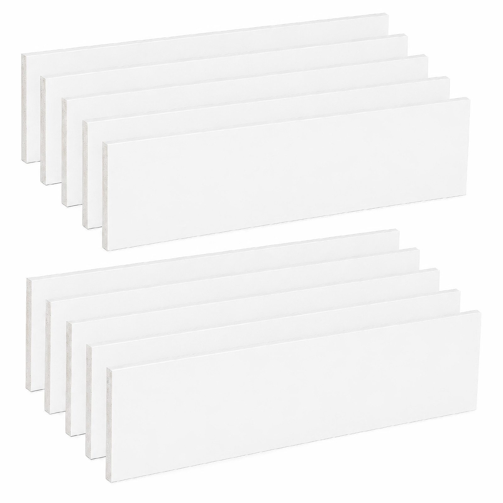 BlingBin Sockelleiste Selbstklebende, zuschneidbare Wandleiste mit PVC-Oberfläche, L: 45 cm, H: 12 cm, 10er Set, 10-St., 10 Stück, PVC Laminatleisten Fussleisten, Dekore Wandaufkleber