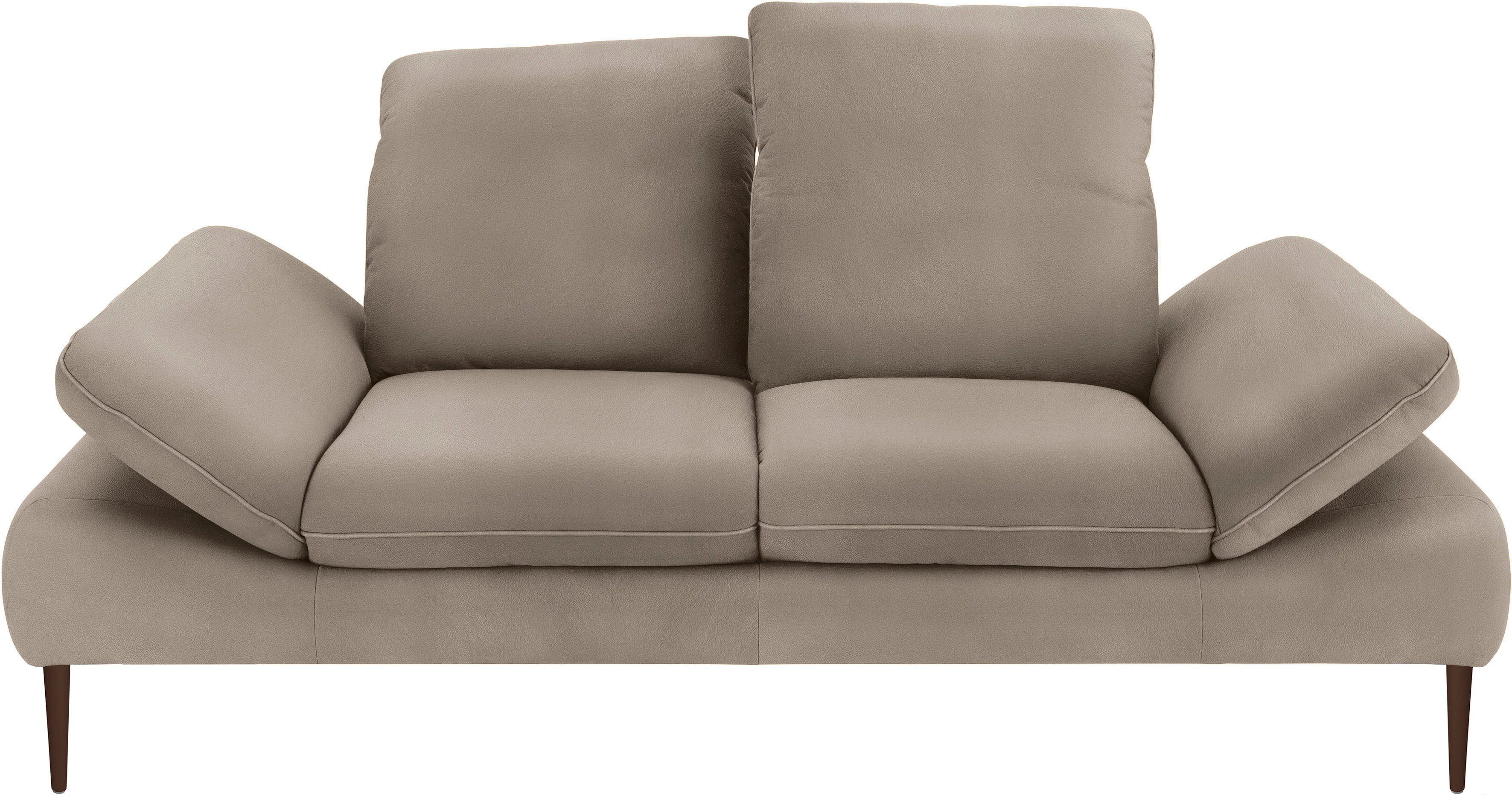 W.SCHILLIG 2-Sitzer enjoy&MORE, Sitztiefenverstellung, Füße 202 cm bronze Breite pulverbeschichtet