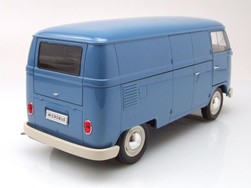 Welly Modellauto VW T1 Bus Kasten 1963 blau, Maßstab 1:18
