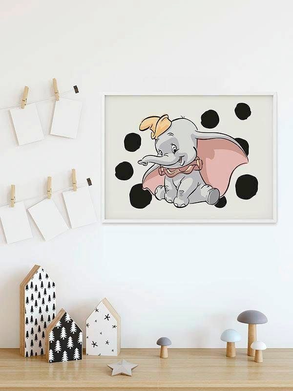 Komar Poster Dumbo Dots Landscape, Disney (1 St), Kinderzimmer, Schlafzimmer,  Wohnzimmer | Poster