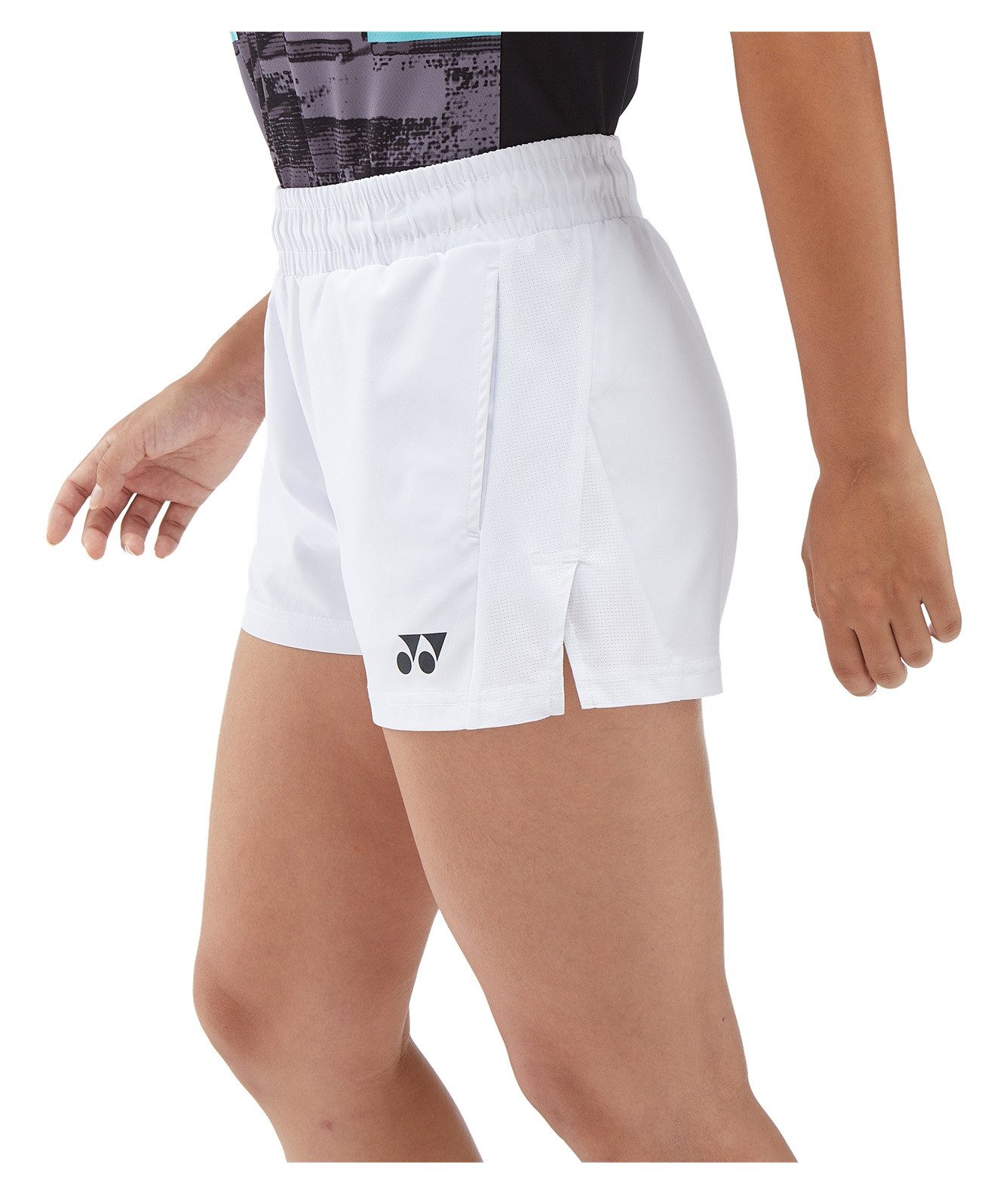 Yonex Sporthose Short Club Team mit Innenhose 2025 weiss Damen