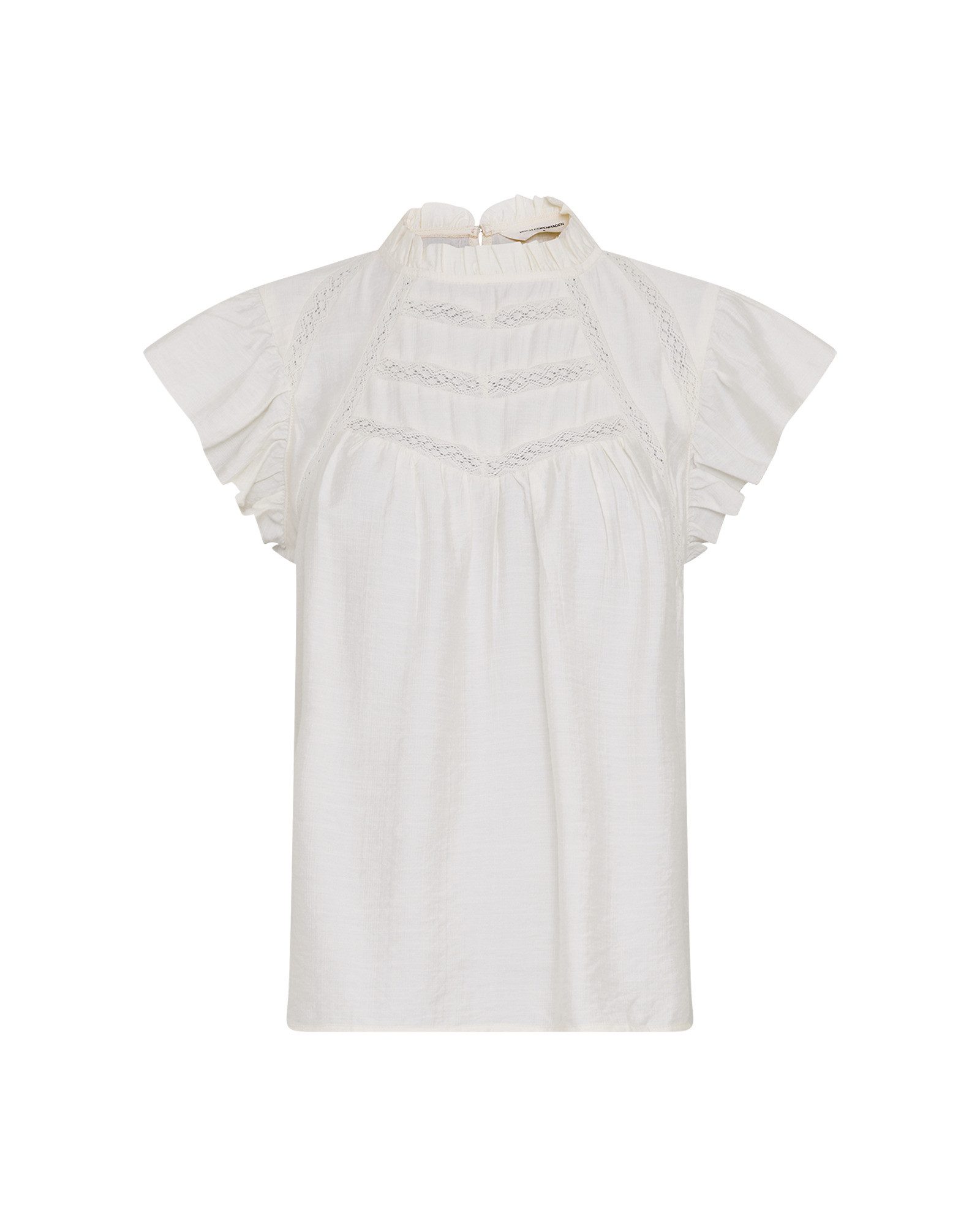 Moss Copenhagen Kurzarmbluse MSCHPeninna SS Top Egret