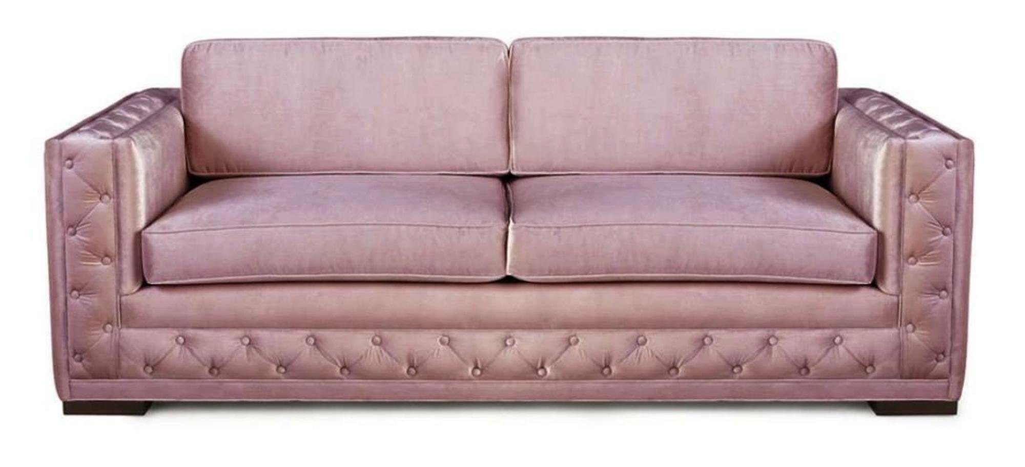 JVmoebel Chesterfield-Sofa, Weiß Chesterfield Modern Couchen Neu Möbel Rosa Sofa Textil Kreative Design