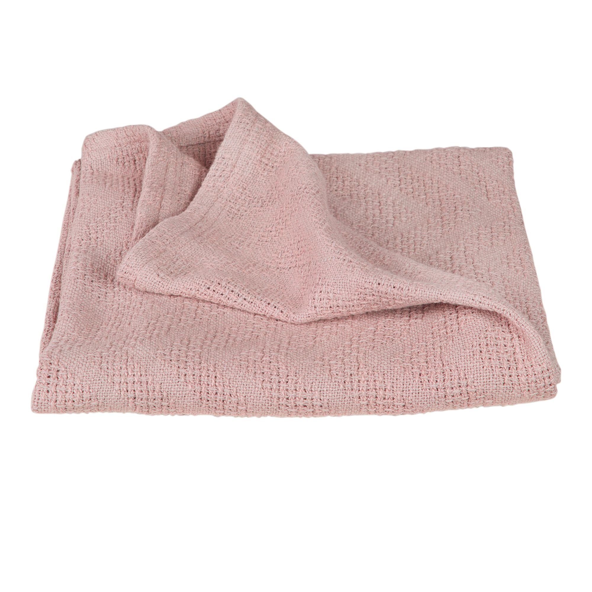 Babydecke Decke roba LIL PLANET LB 80x80 cm rosa Wohndecke Kuscheldecke, roba®