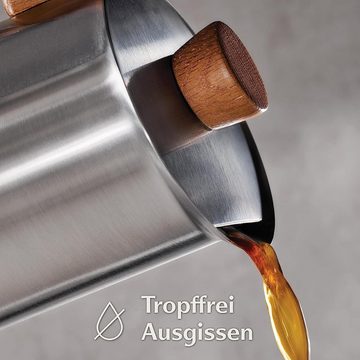 Cosumy Espressokocher Espressokocher 200ml mit Holzgriff, Induktionsgeeignet, FSC-zertifiziertes Eichenholz