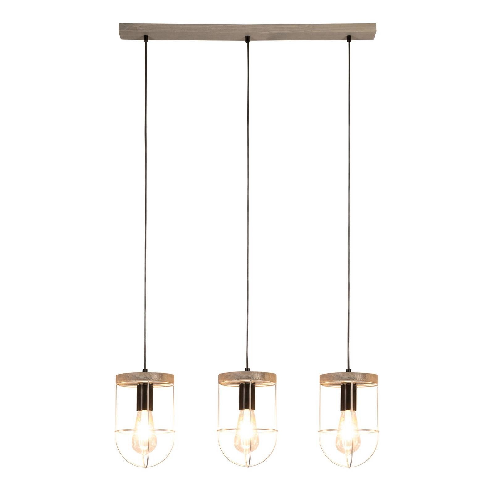 Envostar Hängeleuchte Neptuna, Holz IP20, 3 x 15 W LED