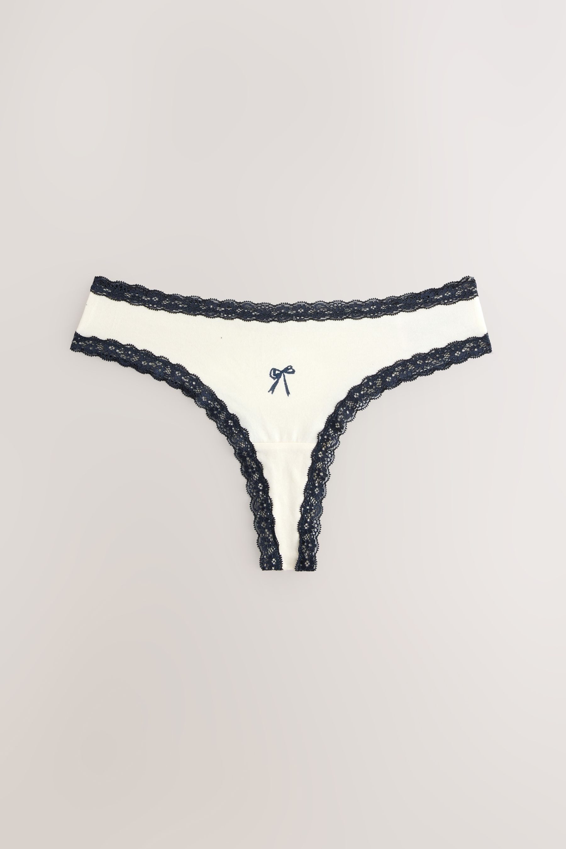 Next Tanga 7er-Pack Baumwollslips mit Spitze, Tanga (7-St)
